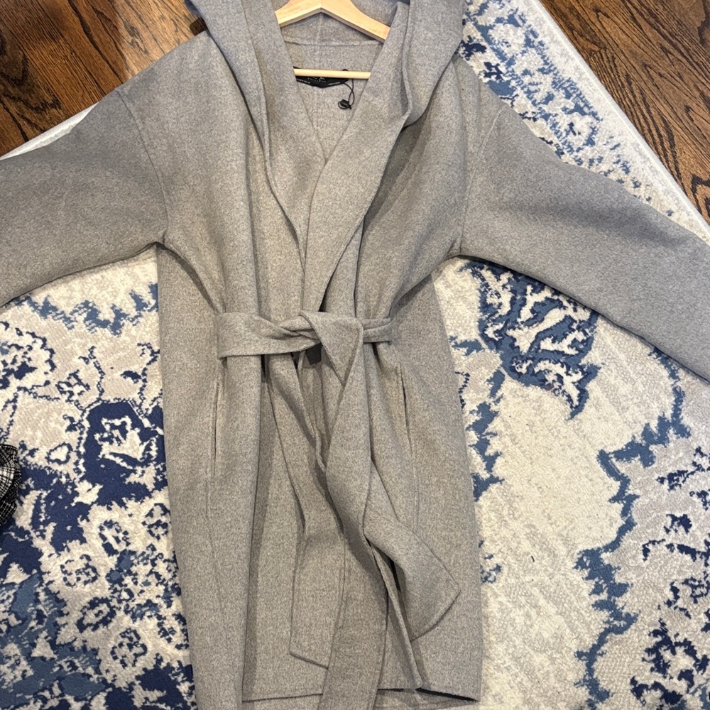 Zara Light Gray Outerwear light coat